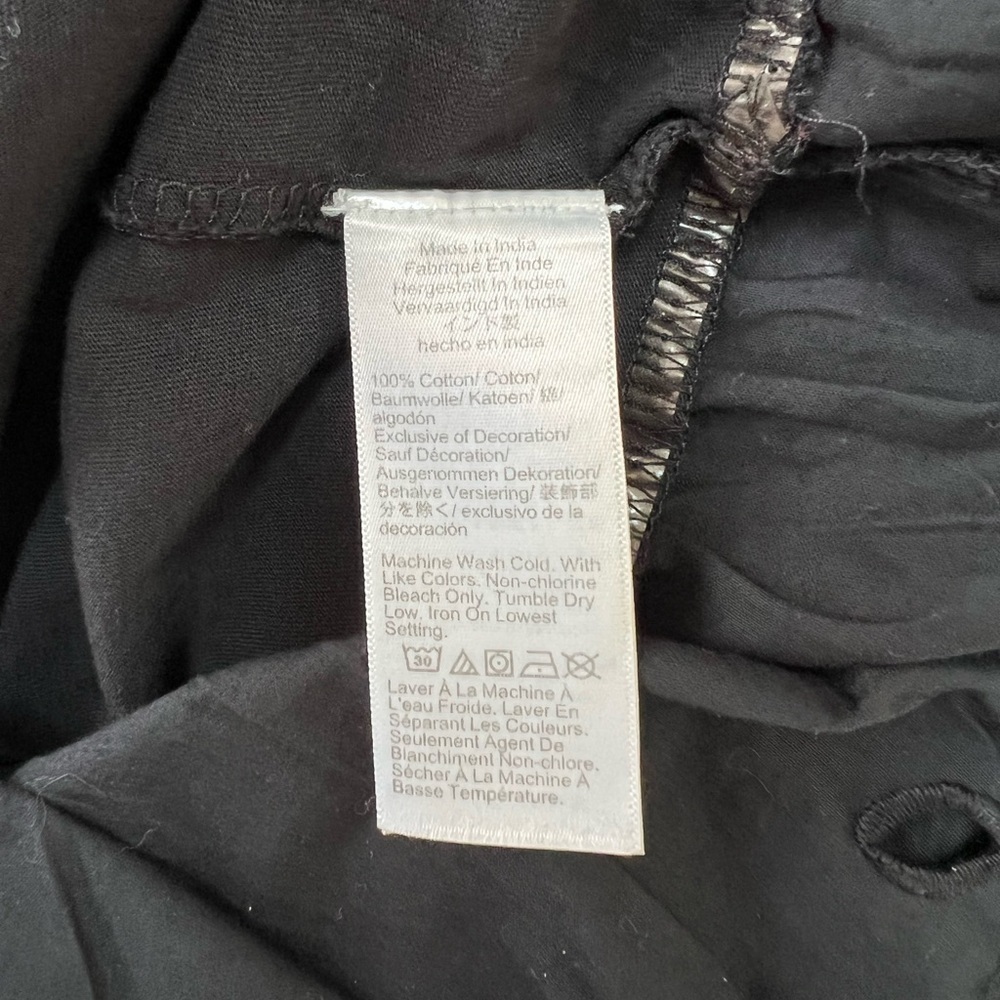 J. Crew Cotton Tiered Knit Maxi Sleeveless Dress with Eyelet Trim, Black, S - Picture 5 of 7